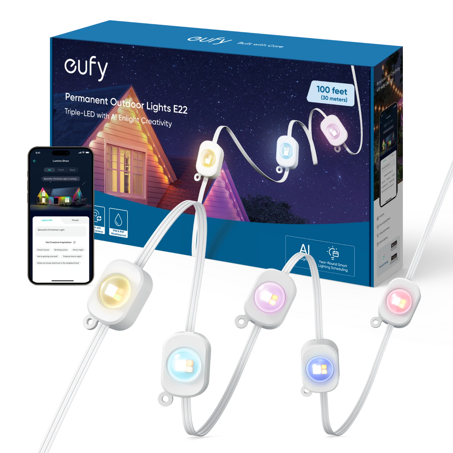 eufy Permanent Outdoor Lights E22 (100ft/30m) - Supersell 