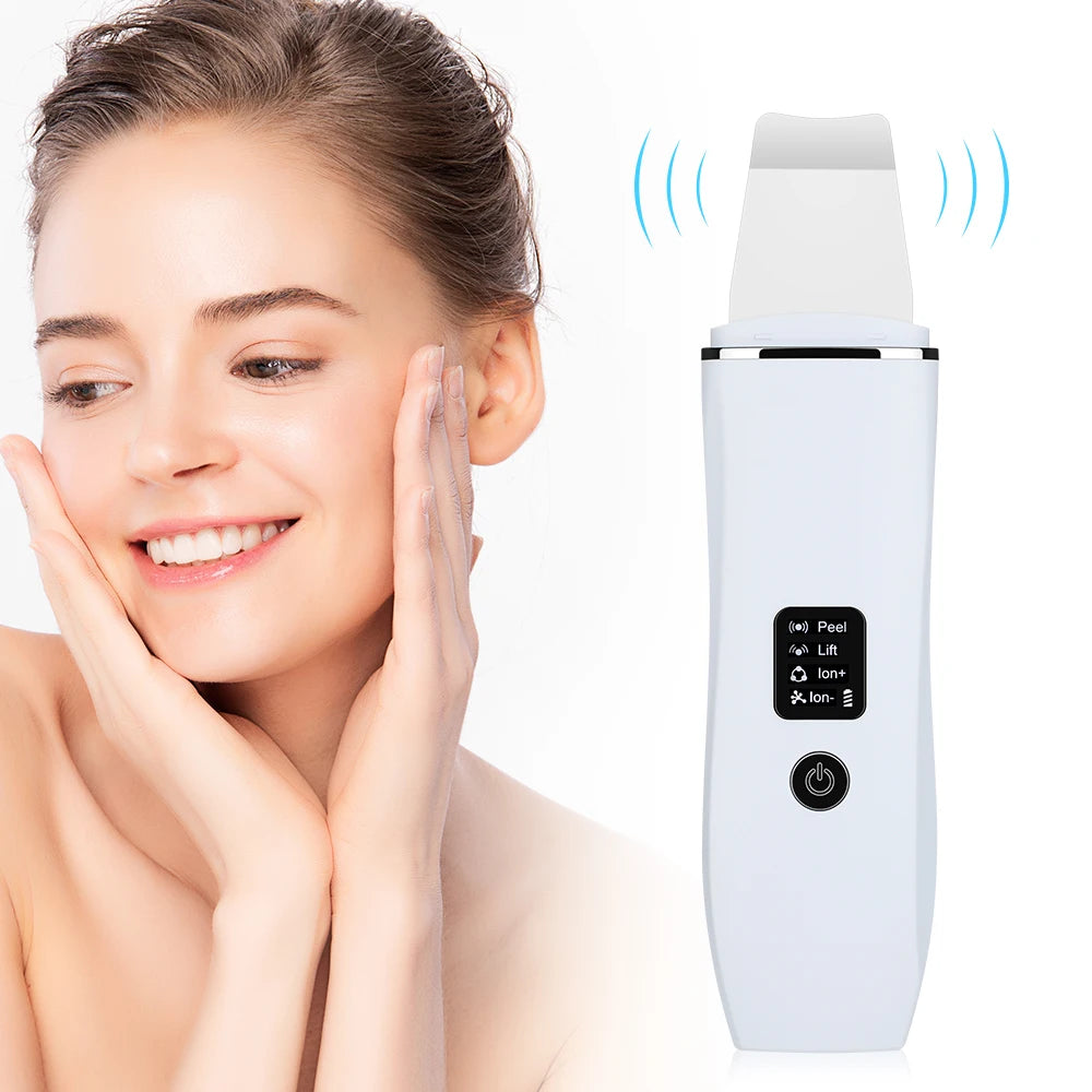 Hailicare Ultrasonic Peeling Machine Skin Care Facial Cleanser Blackhead Cleaning Device Ultrasonic Scrubber - Supersell