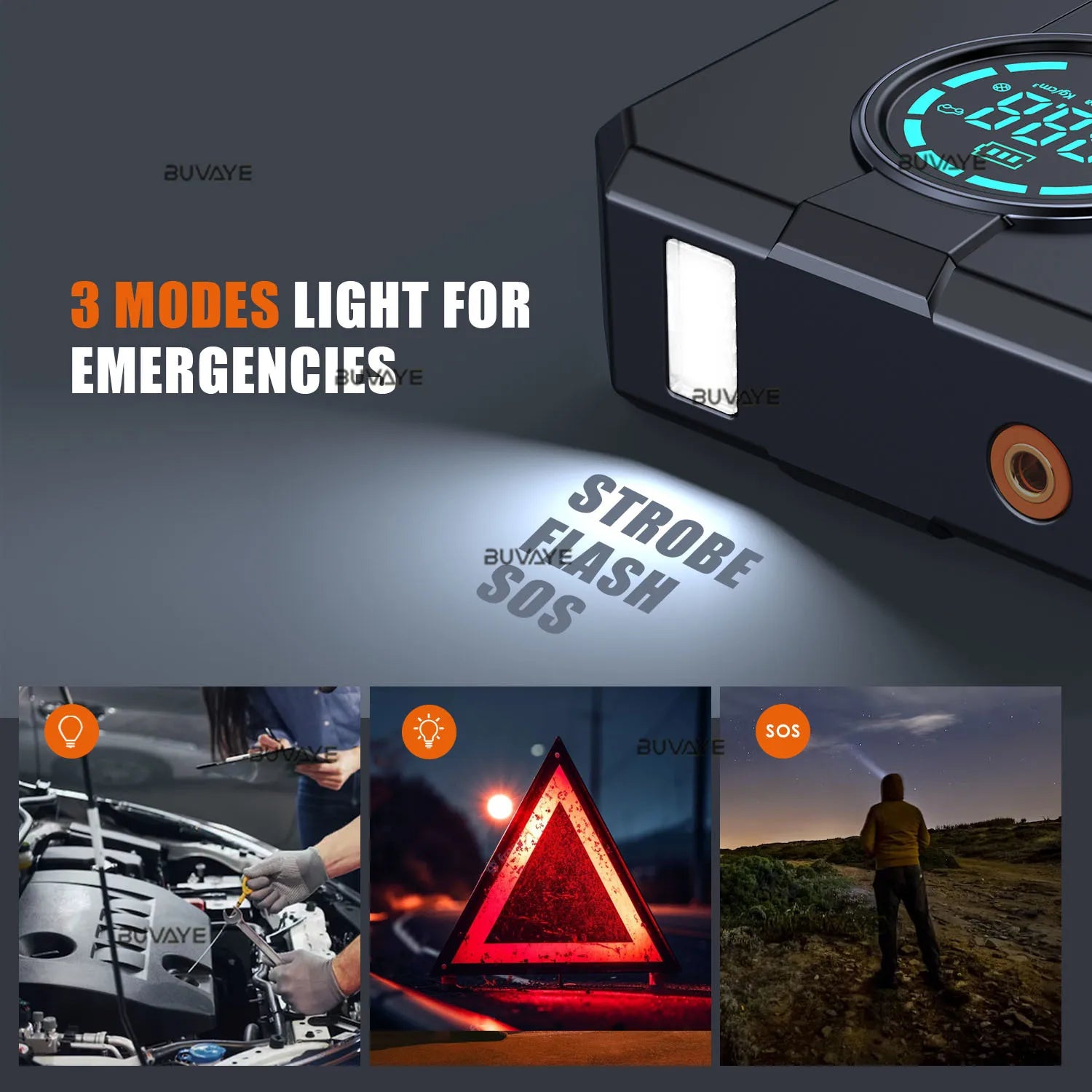 Car Jump Starter | Air Pump | Power Bank | Torch | 6 in 1 - Supersell