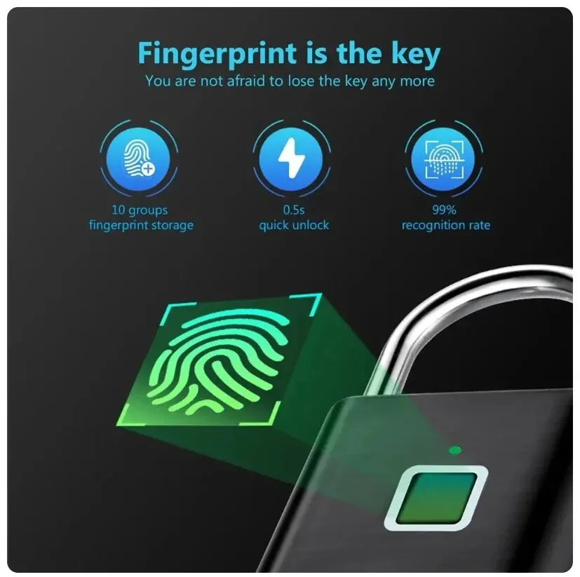 Fingerprint Lock Keyless Waterproof Anti-Theft Smart Lock - Supersell