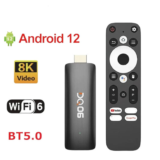 Mini TV Stick Android12 Allwinner DQ06 ATV H618 Quad Core Cortex A53 Support 8K Video 4K Wifi6 BT Remote Smart TV Box - Supersell